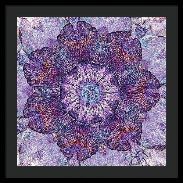 Water Iris Mandala - Framed Print
