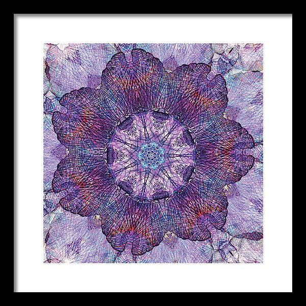 Water Iris Mandala - Framed Print