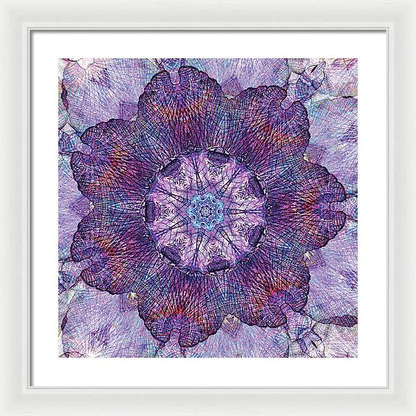 Water Iris Mandala - Framed Print
