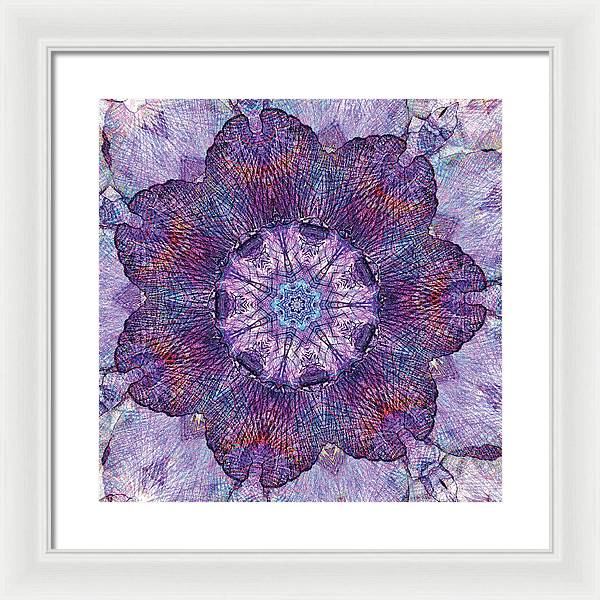 Water Iris Mandala - Framed Print