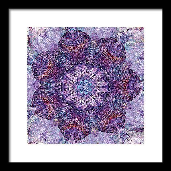 Water Iris Mandala - Framed Print