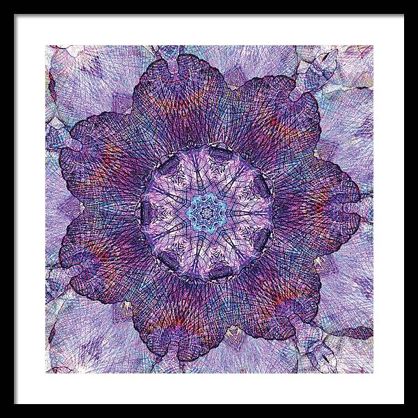Water Iris Mandala - Framed Print