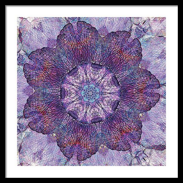 Water Iris Mandala - Framed Print