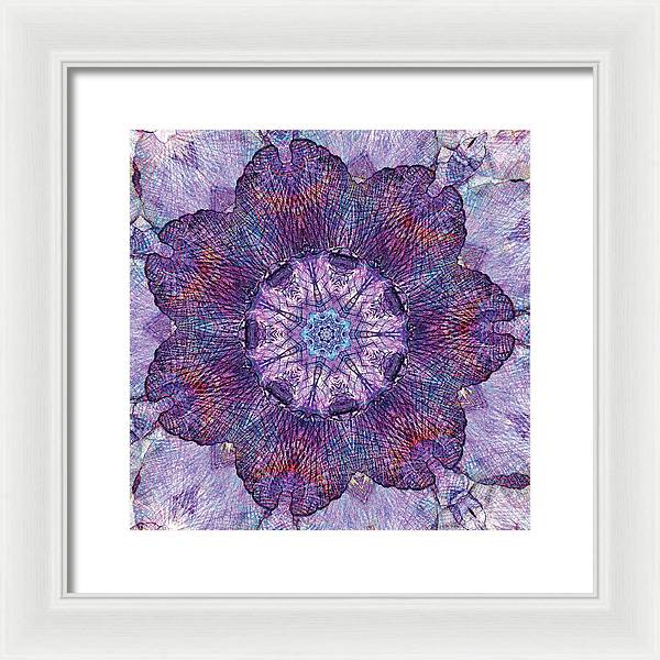 Water Iris Mandala - Framed Print