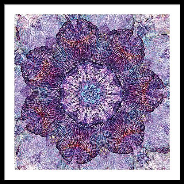 Water Iris Mandala - Framed Print