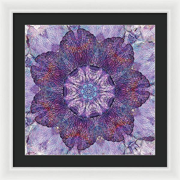 Water Iris Mandala - Framed Print