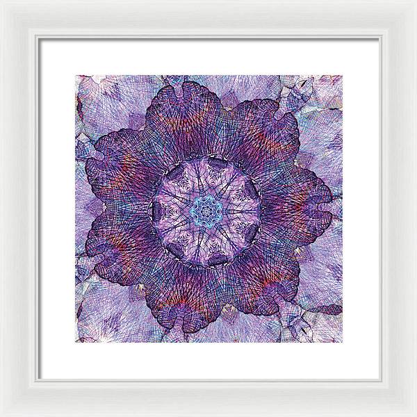 Water Iris Mandala - Framed Print