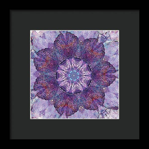 Water Iris Mandala - Framed Print