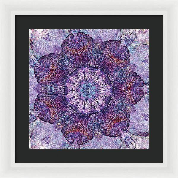 Water Iris Mandala - Framed Print