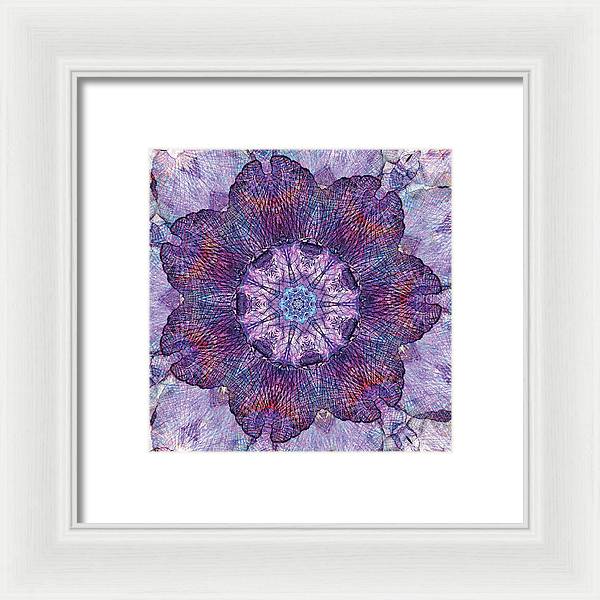 Water Iris Mandala - Framed Print