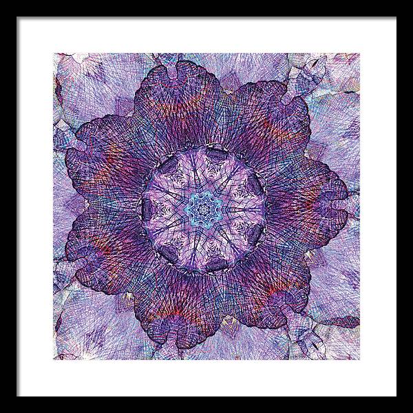 Water Iris Mandala - Framed Print