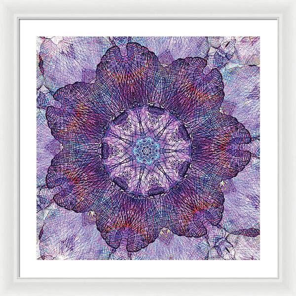 Water Iris Mandala - Framed Print
