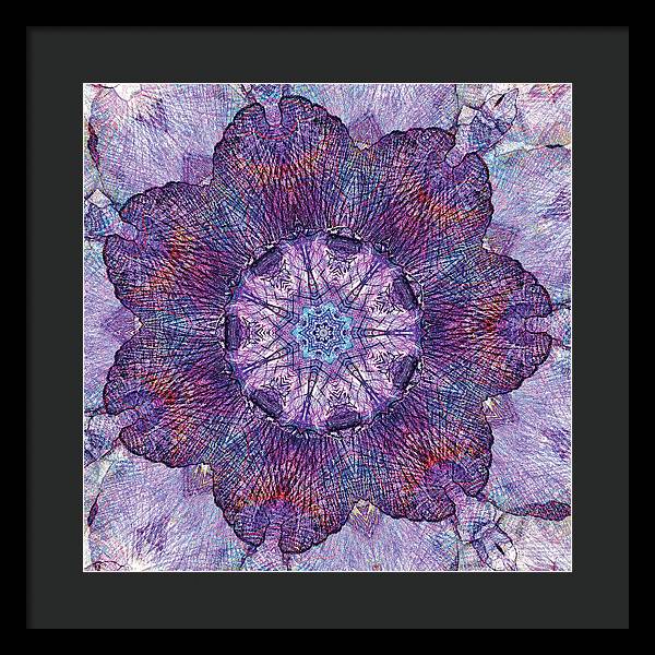 Water Iris Mandala - Framed Print