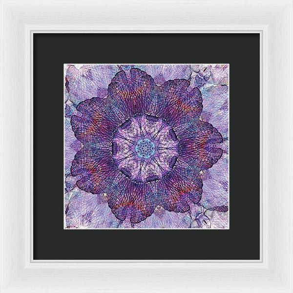 Water Iris Mandala - Framed Print