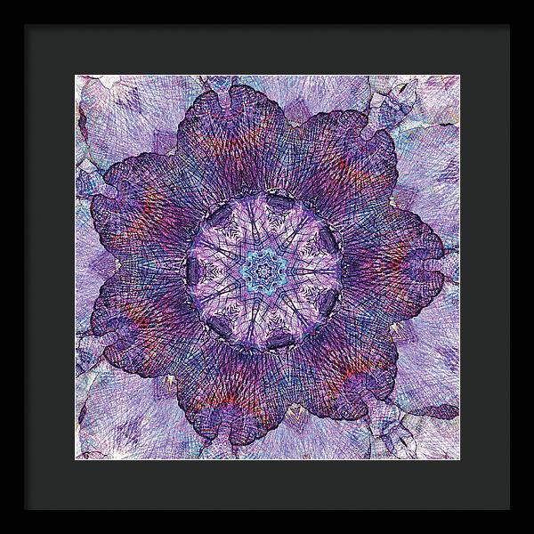 Water Iris Mandala - Framed Print