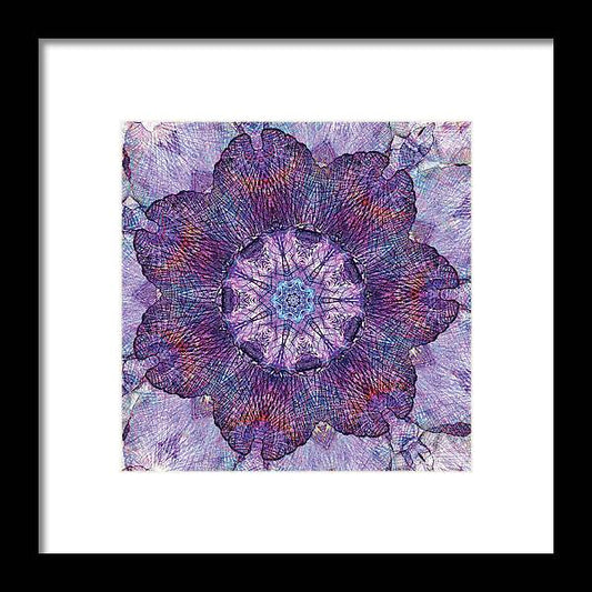 Water Iris Mandala - Framed Print