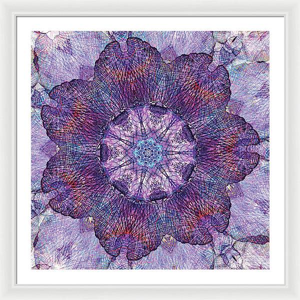 Water Iris Mandala - Framed Print
