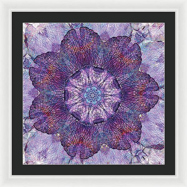 Water Iris Mandala - Framed Print