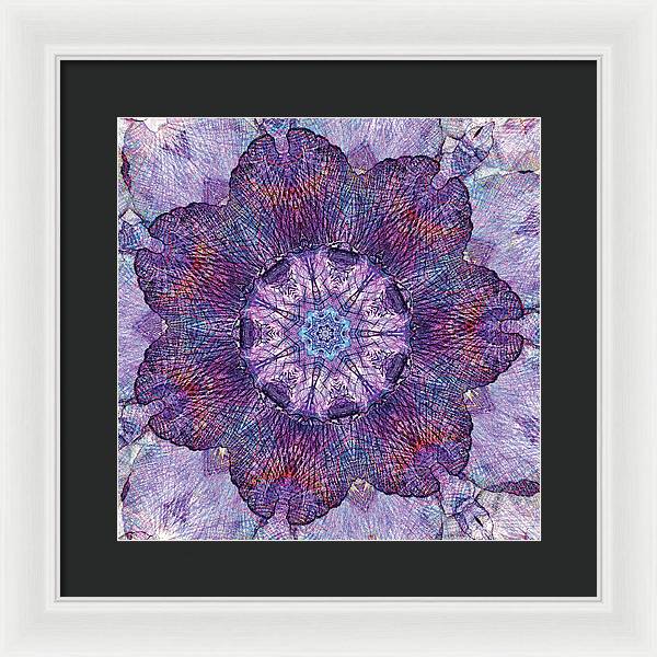Water Iris Mandala - Framed Print
